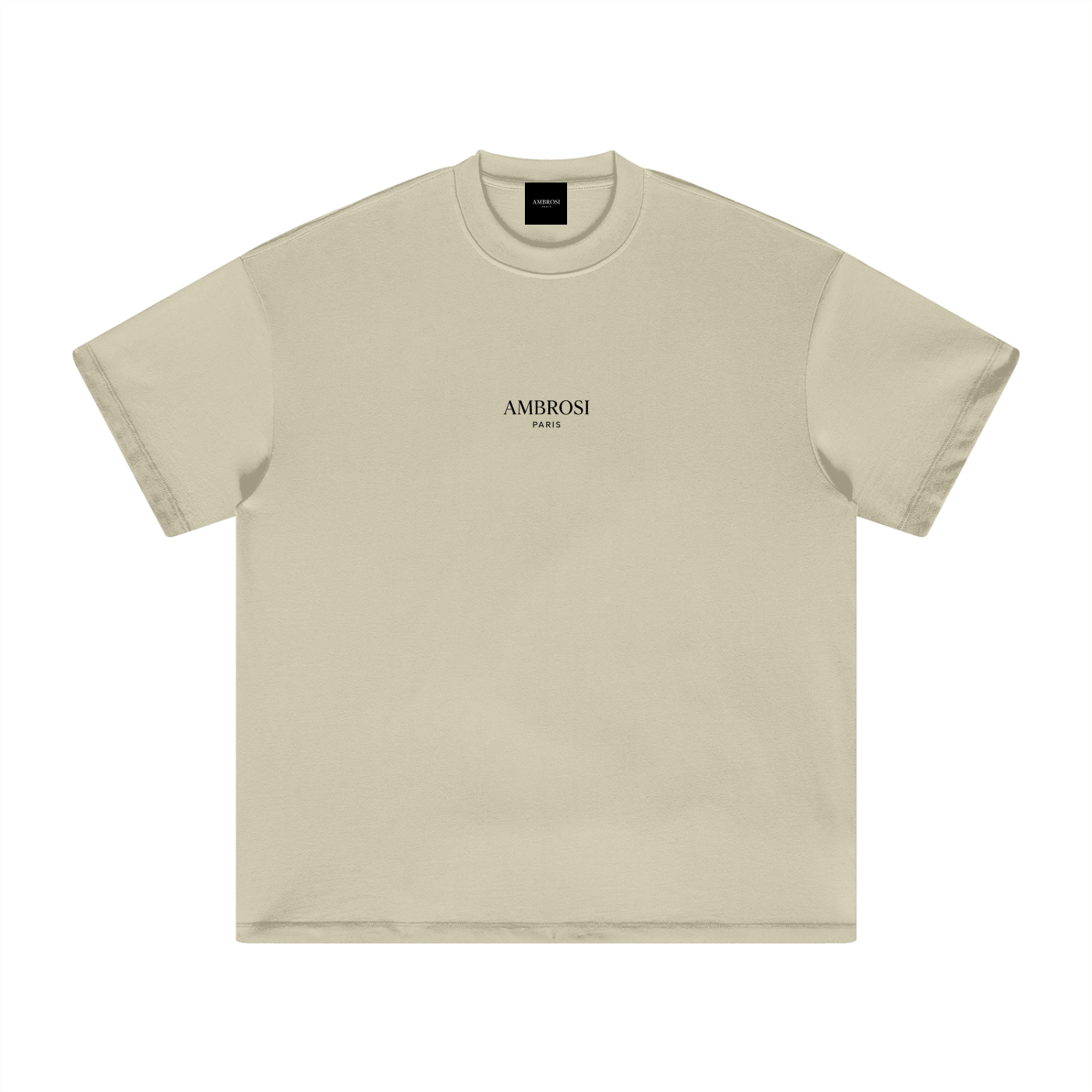 Ambrosi Paris - T-Shirt Oversize Signature Gris Sable