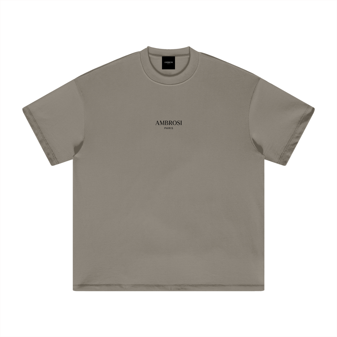 Ambrosi Paris - T-Shirt Oversize Signature Camel Gris